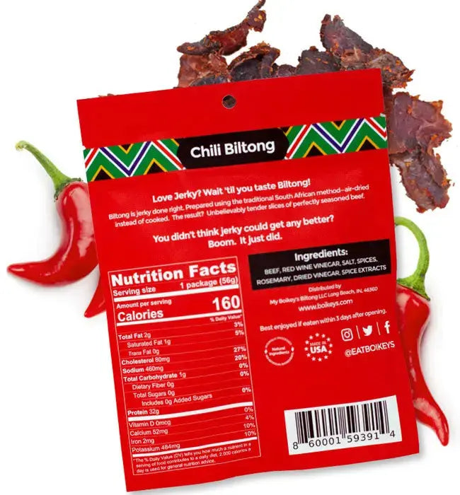 3 Pack Healthy Chilli Biltong Beef Jerky